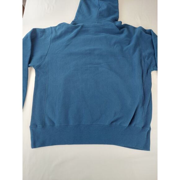 Champion Mens Reverse Weave Ombre Block Heavyweight Hoodie Jetson Blue L - Picture 6 of 8